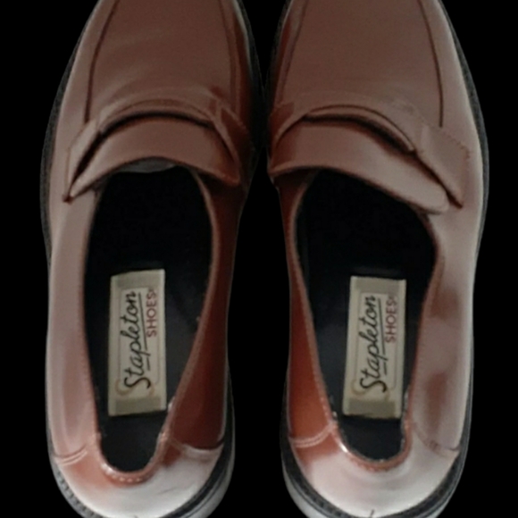 Mens size 9.5 Brown Stapleton's Leather Dress shoes Loafers Great condition! - Picture 6 of 6